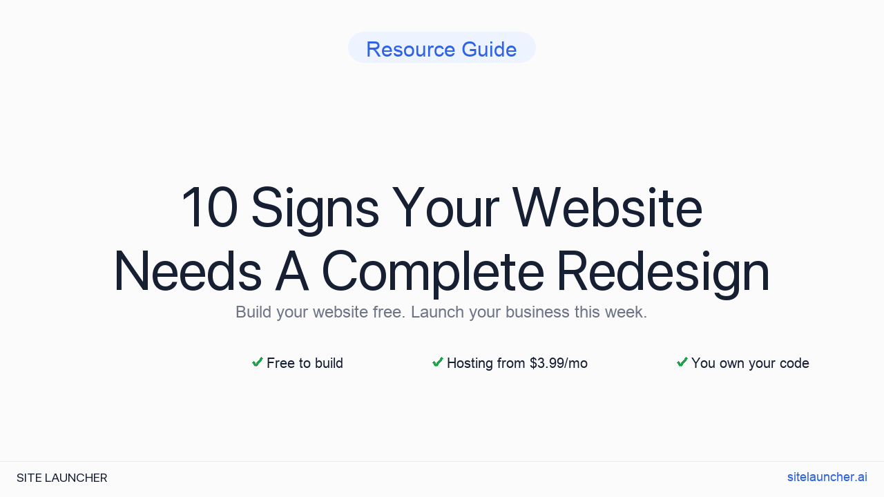 10 Signs Your Website Needs A Complete Redesign