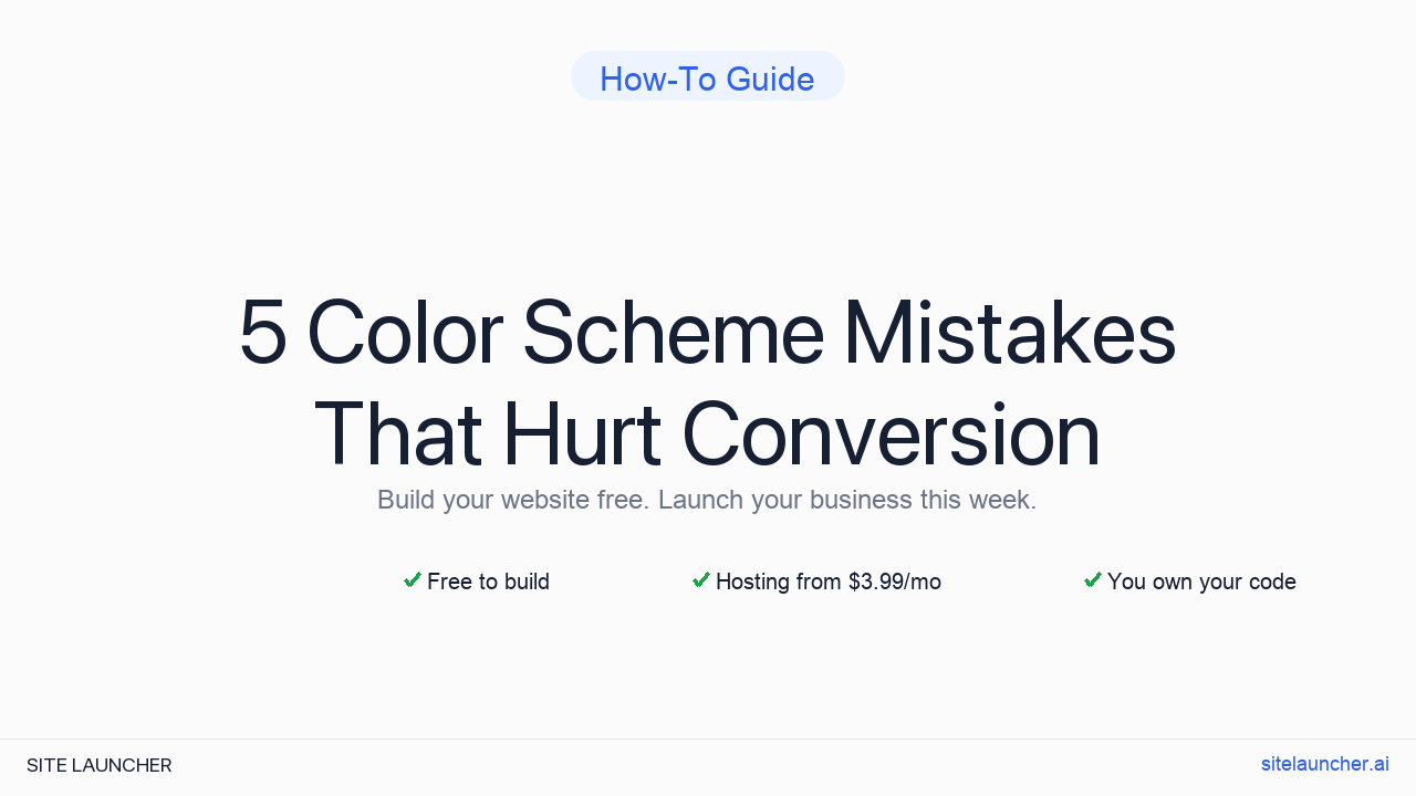 5 Color Scheme Mistakes That Hurt Conversion