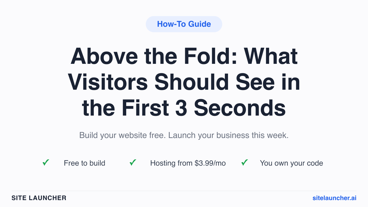 Above the Fold: What Visitors Should See in the First 3 Seconds