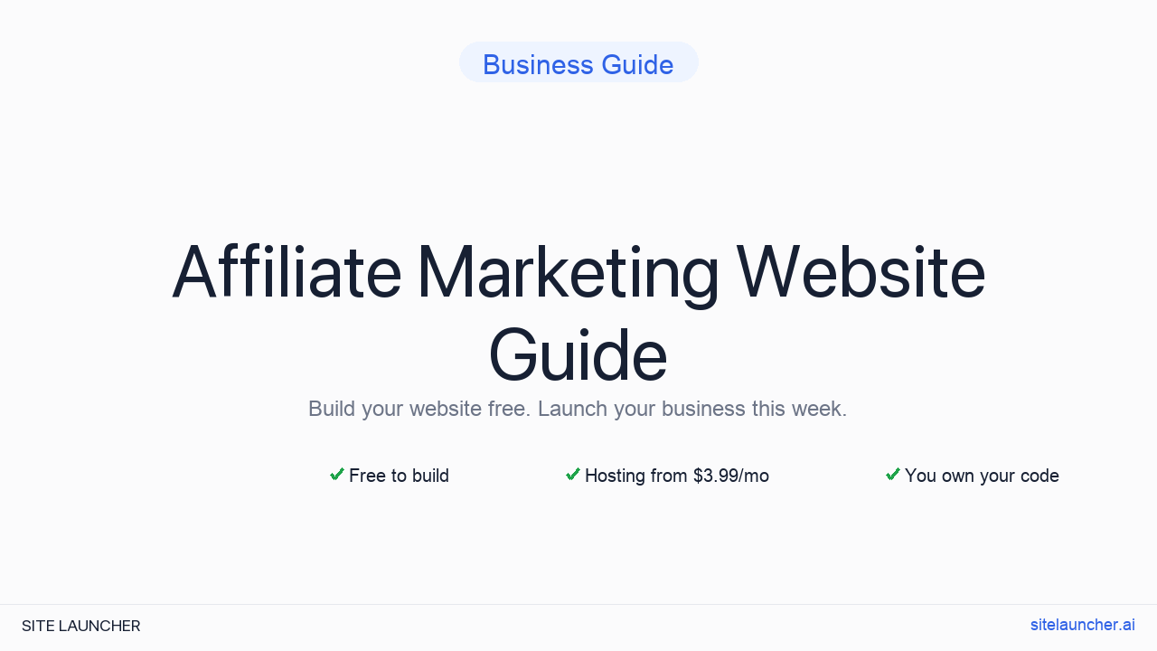 Website For Affiliate Marketing