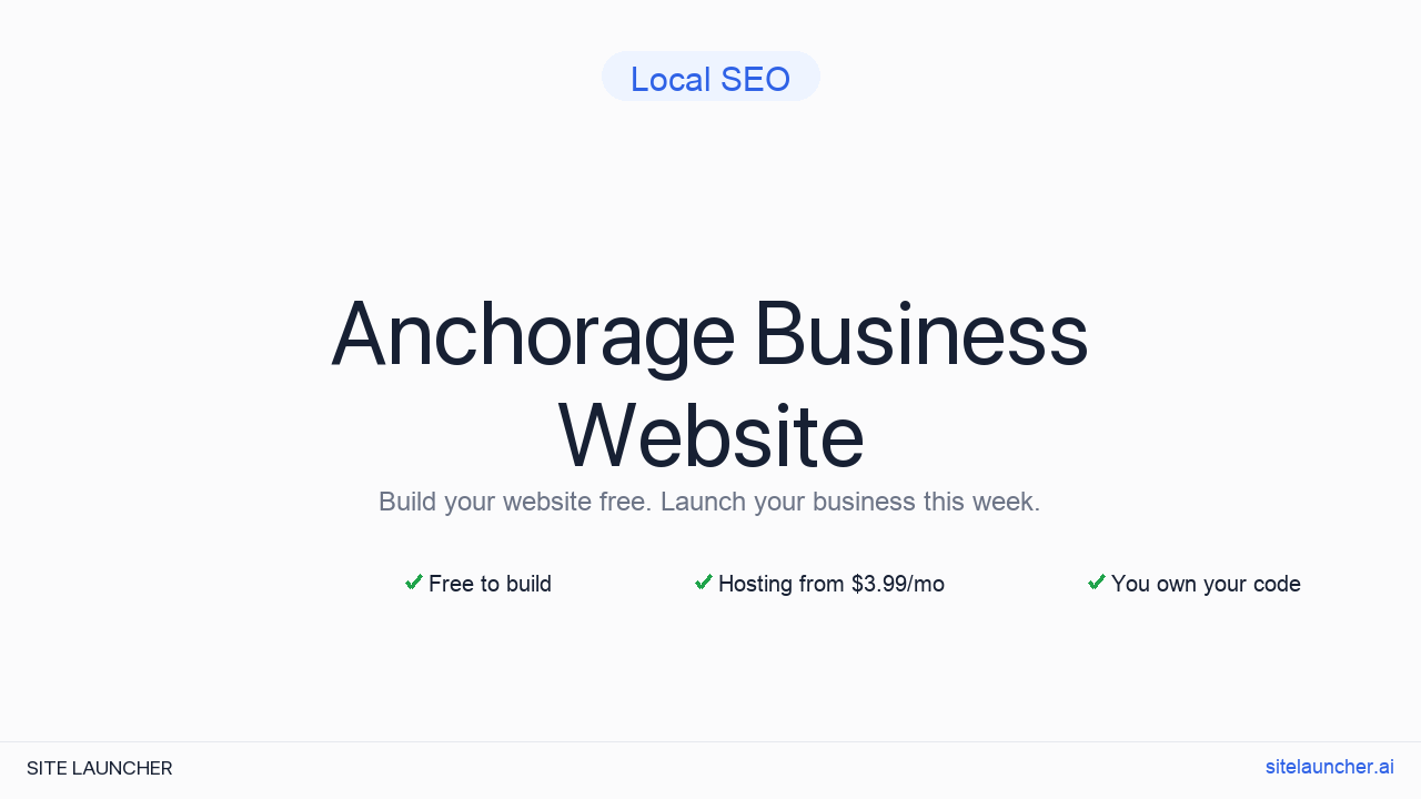 How to Build a Website for Your Anchorage Business (Free and Fast)