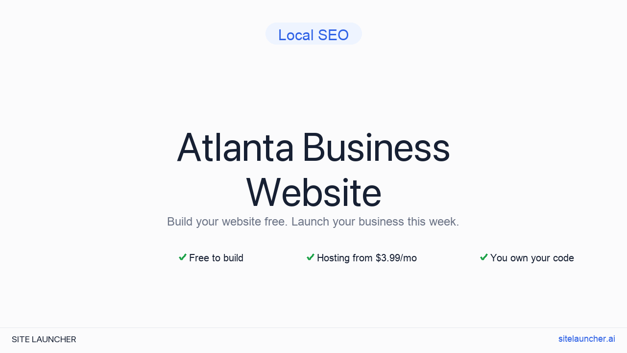 How to Build a Website for Your Atlanta Business (Free and Fast)