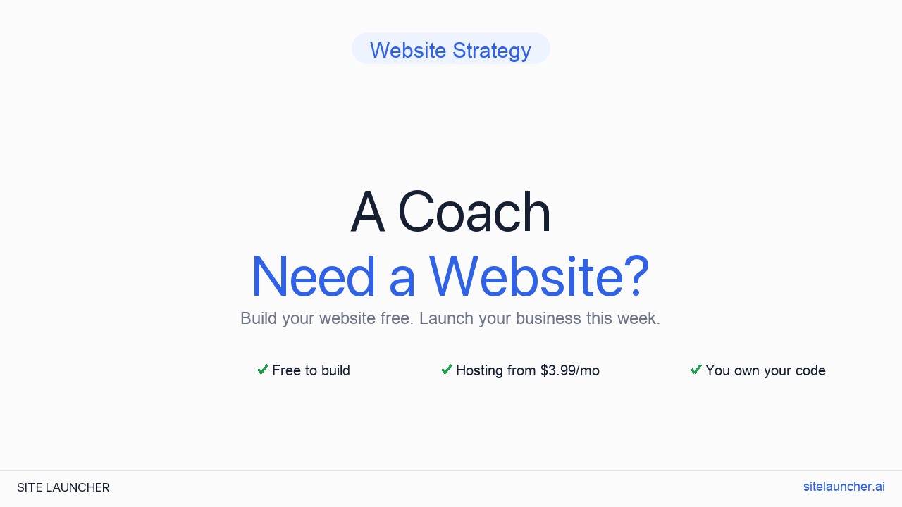 Best Website For A Coach