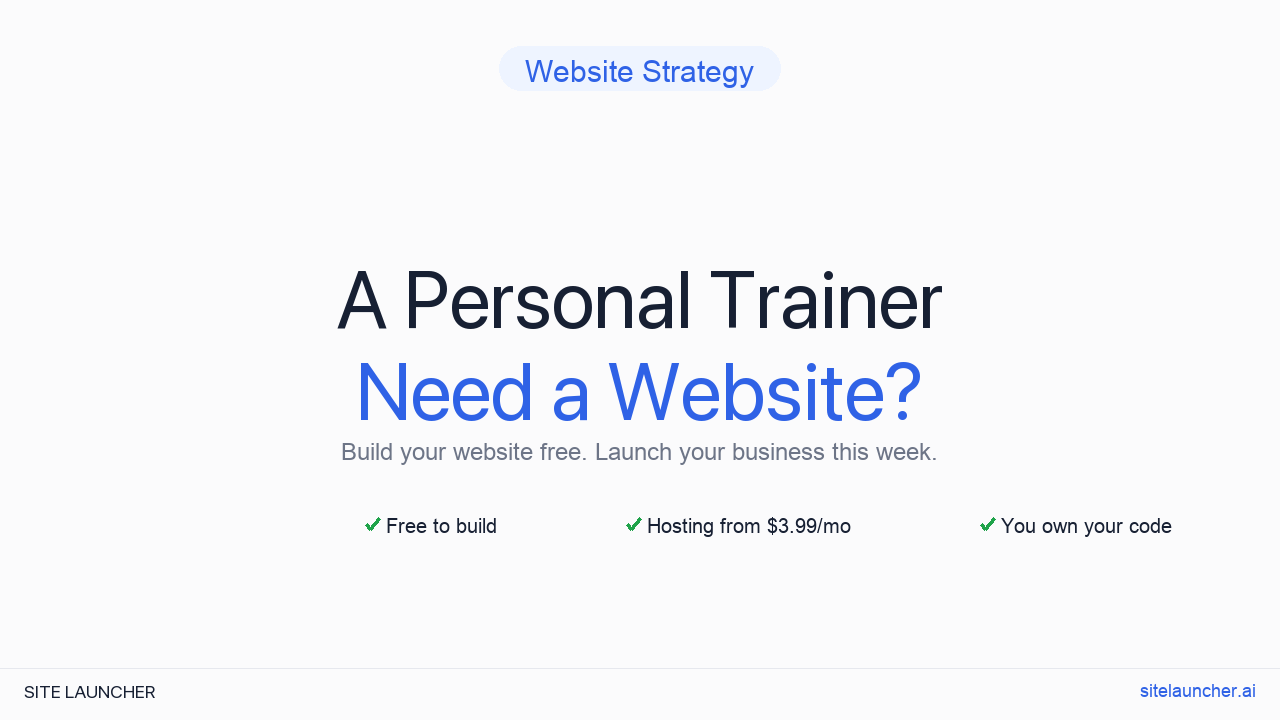 Best Website For A Personal Trainer