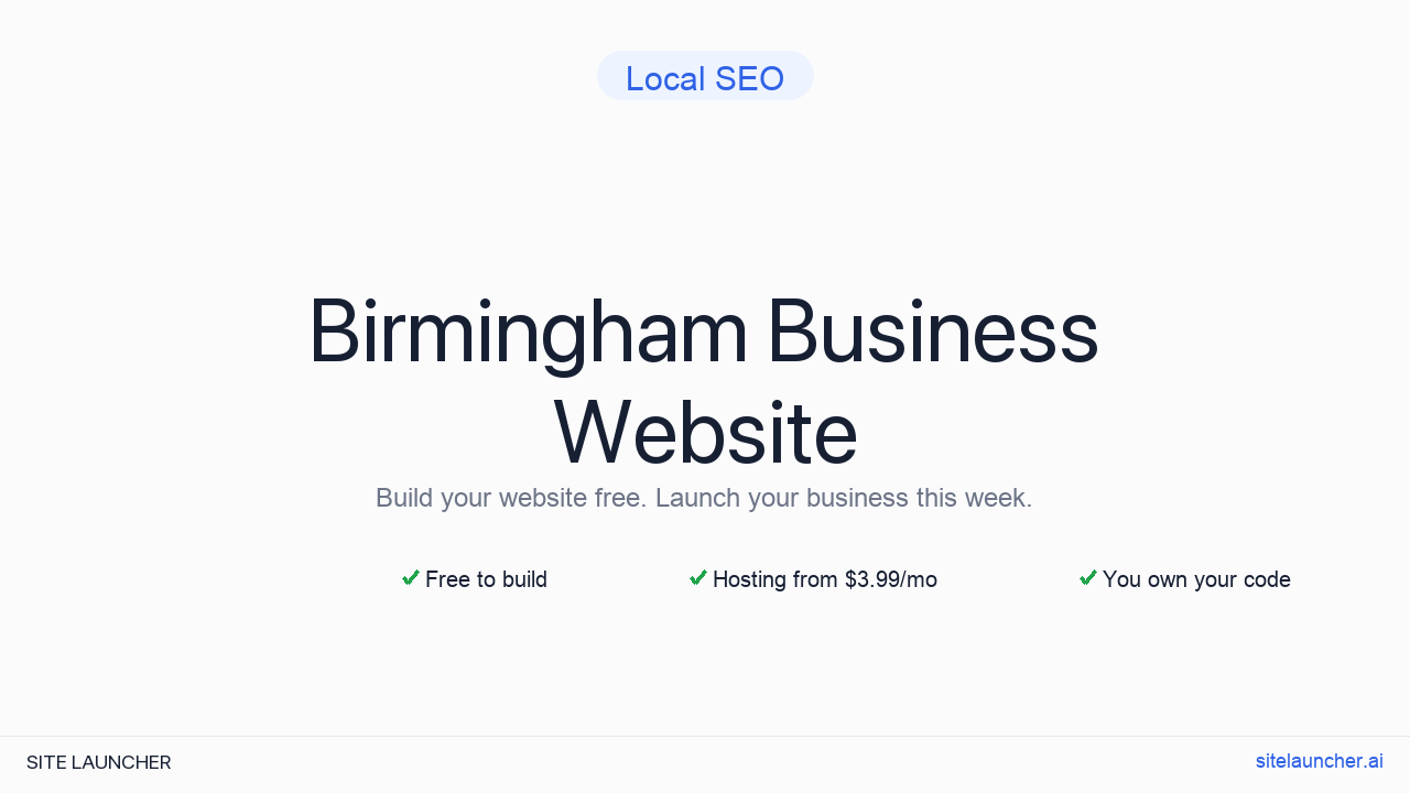 How to Build a Website for Your Birmingham Business (Free and Fast)