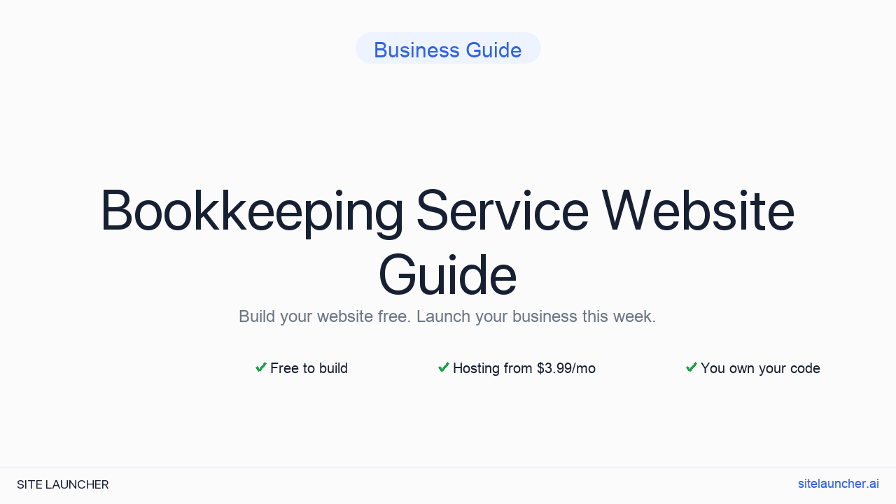 How to Build a Website for Your Bookkeeping Service (Free, Fast, and Professional)