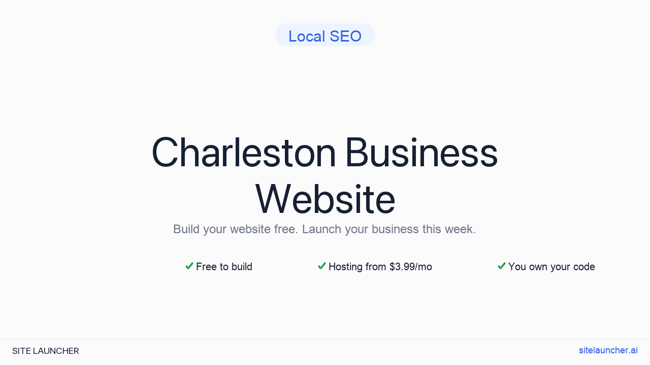 How to Build a Website for Your Charleston Business (Free and Fast)