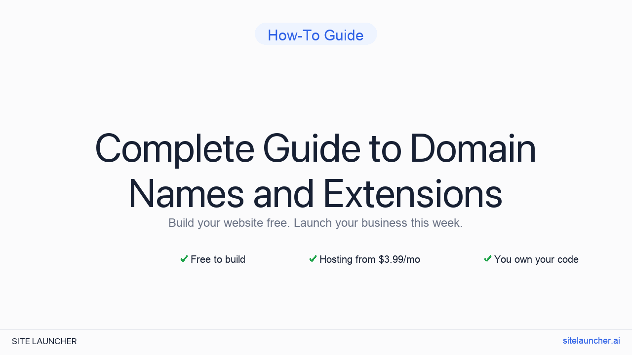 Complete Guide to Domain Names and Extensions