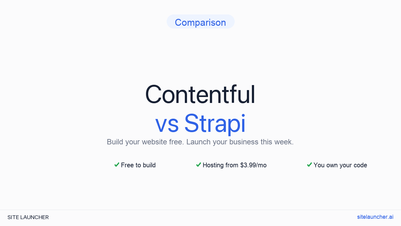 Contentful vs Strapi: CMS comparison
