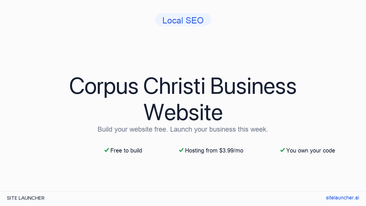 How to Build a Website for Your Corpus Christi Business (Free and Fast)