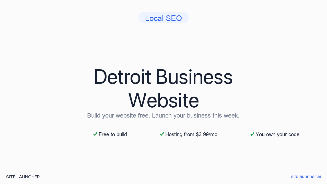 How to Build a Website for Your Detroit Business (Free and Fast)