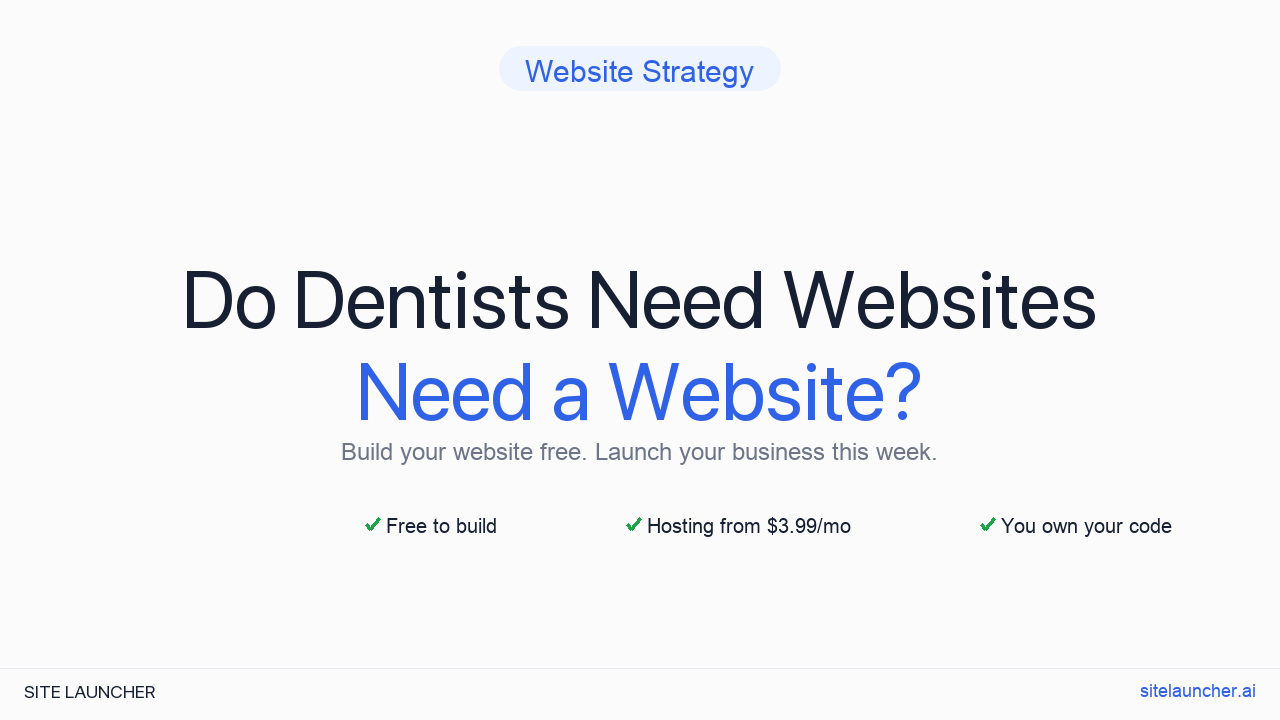 Do Dentists Need Websites