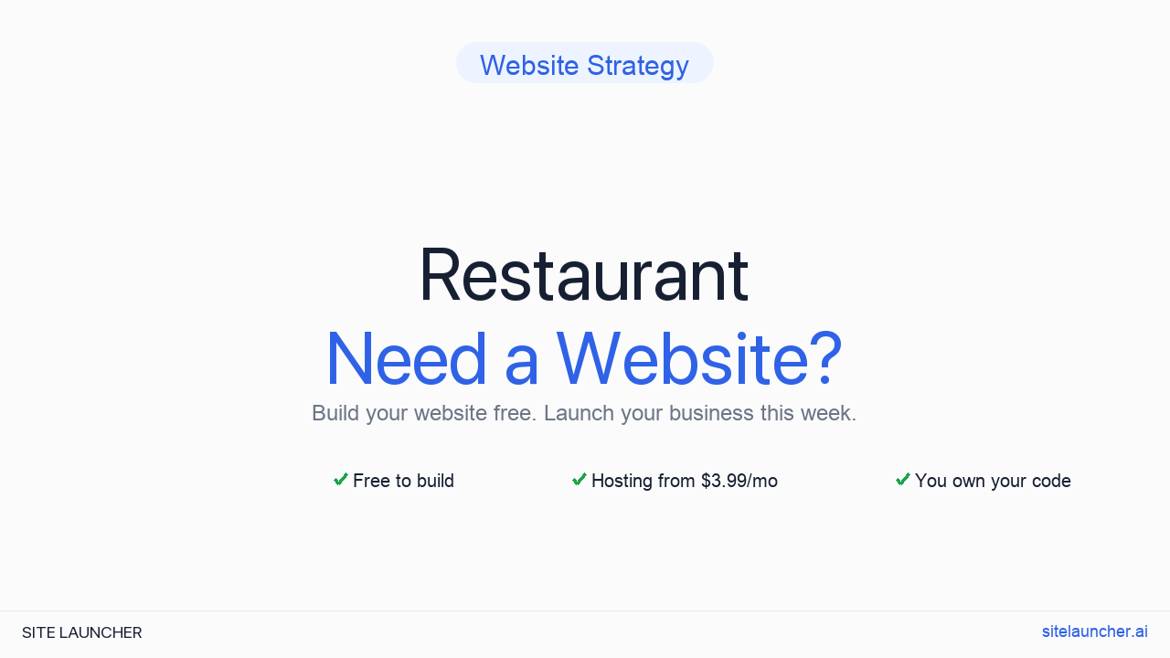 Does A Restaurant Need A Website