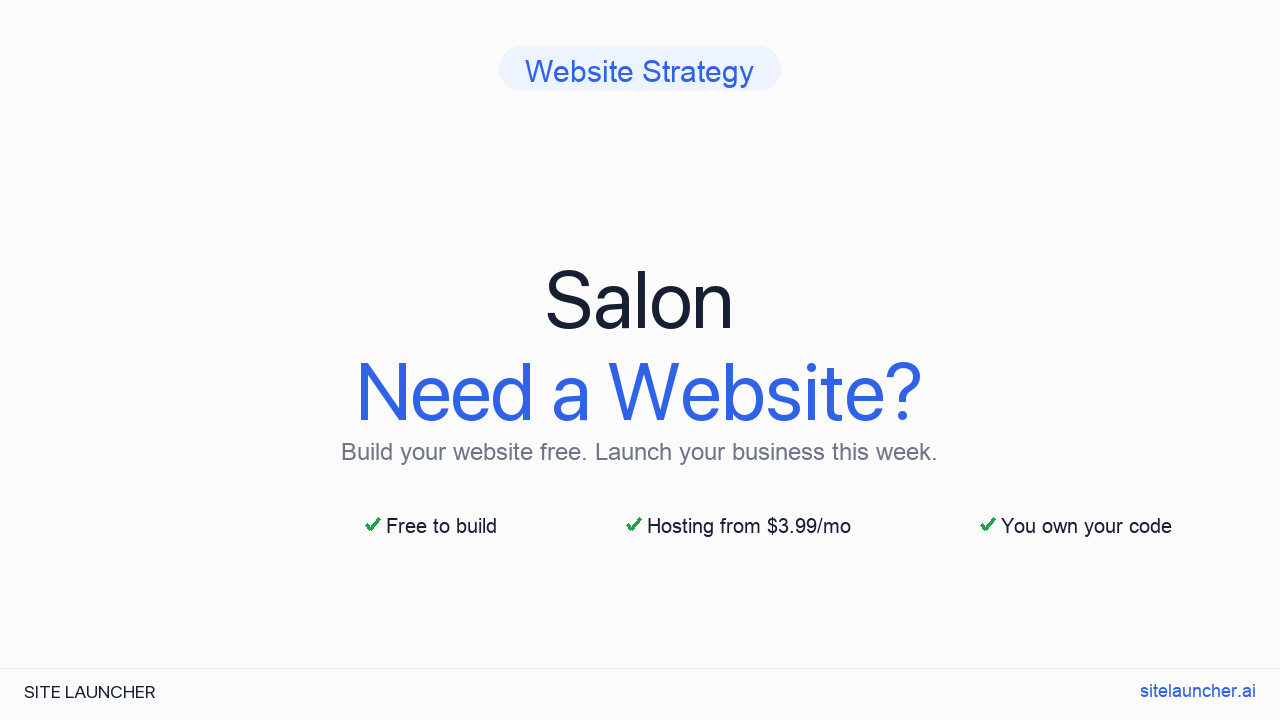 Does A Salon Need A Website
