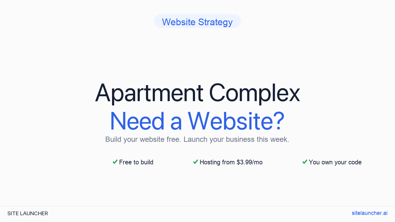 Does An Apartment Complex Need A Website