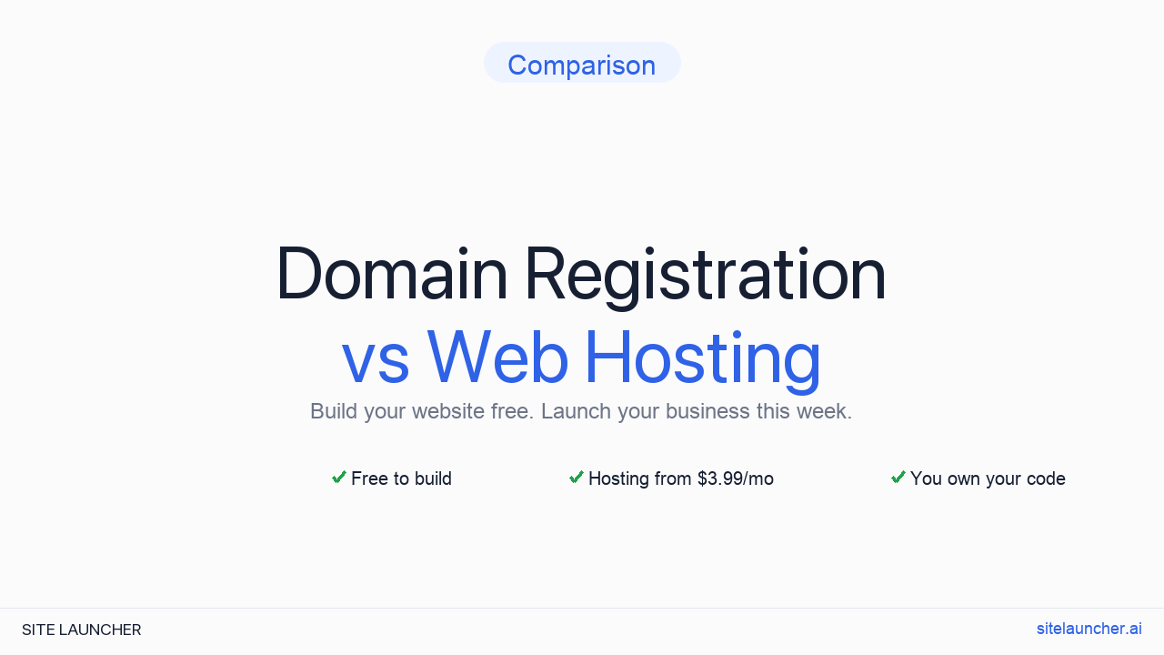 Domain Registration vs Web Hosting