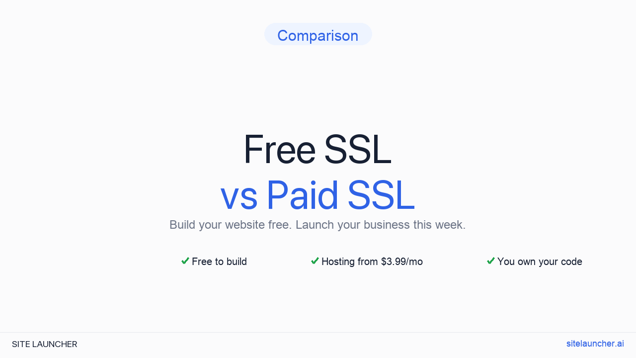 Free SSL vs Paid SSL
