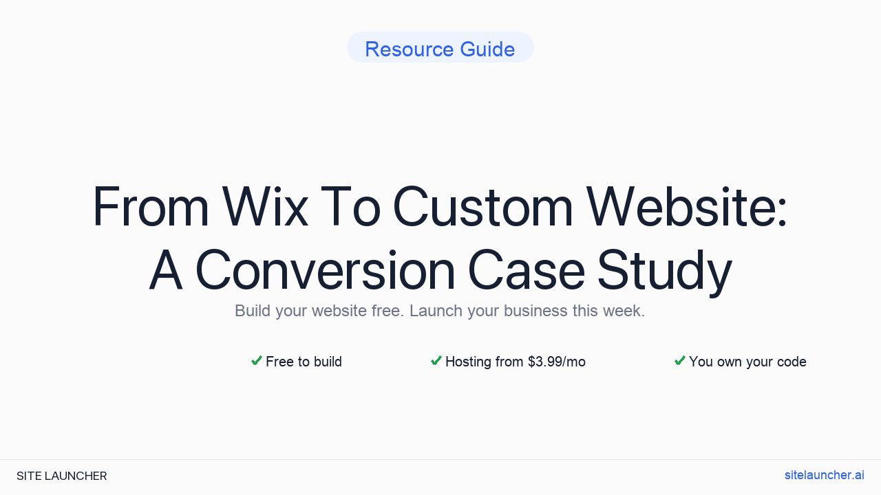 From Wix To Custom Website: A Conversion Case Study