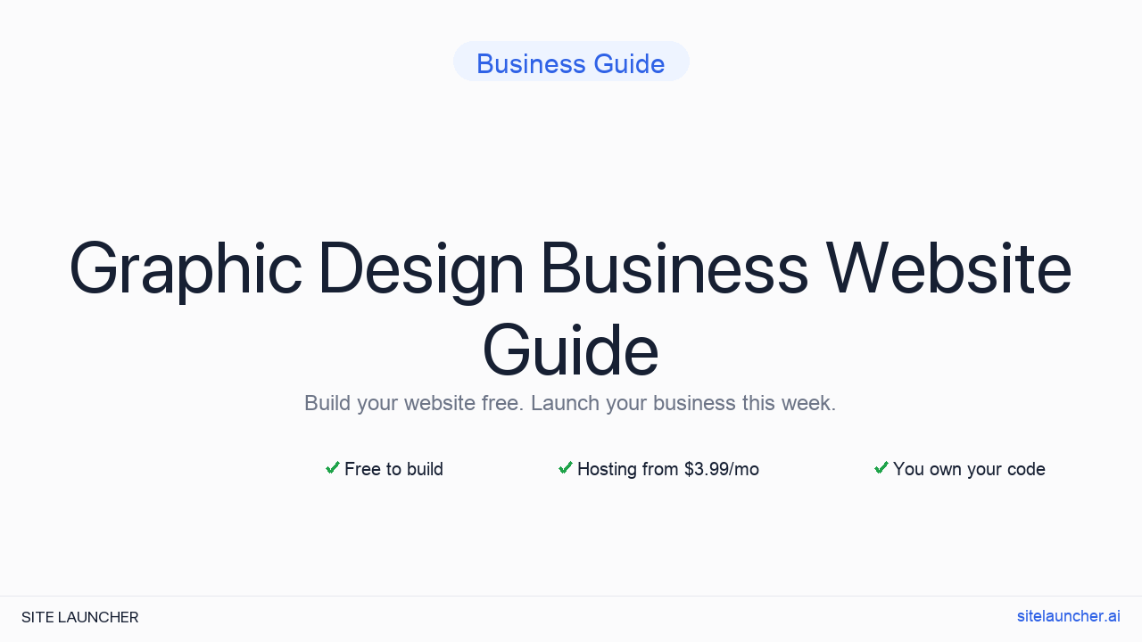 How to Build a Website for Your Graphic Design Business (Free, Fast, and Professional)