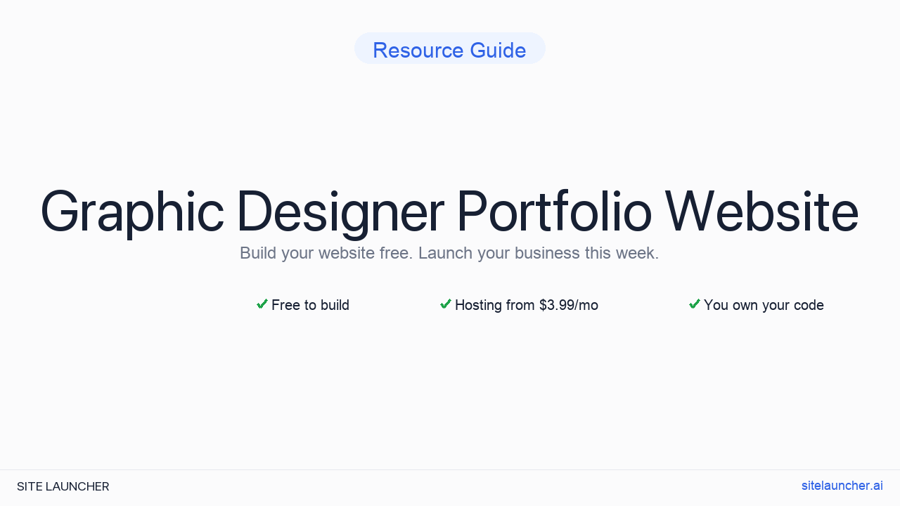Graphic Designer Portfolio Website