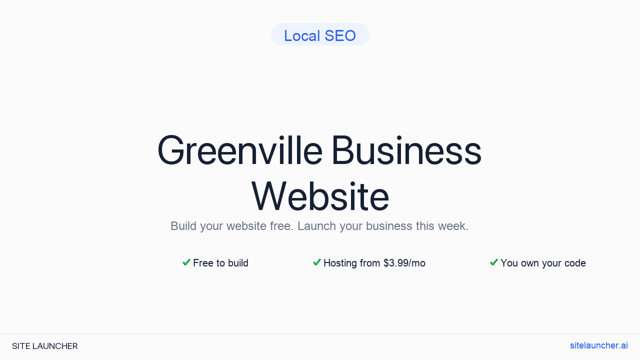 How to Build a Website for Your Greenville Business (Free and Fast)