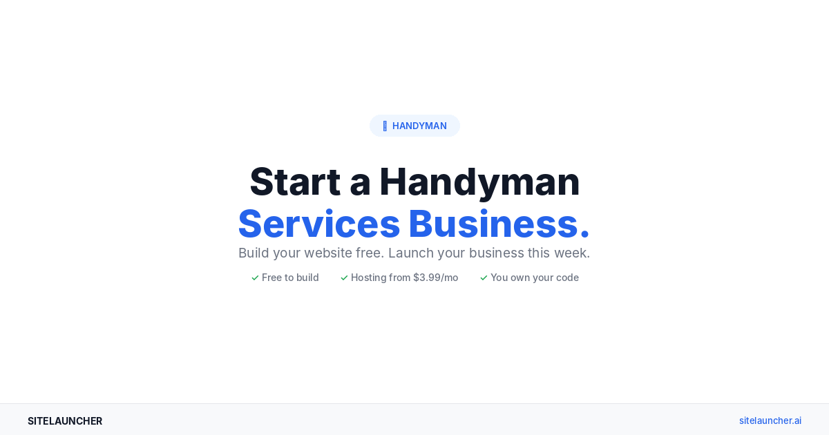 How to Turn Your Fix-It Skills Into a Handyman Business