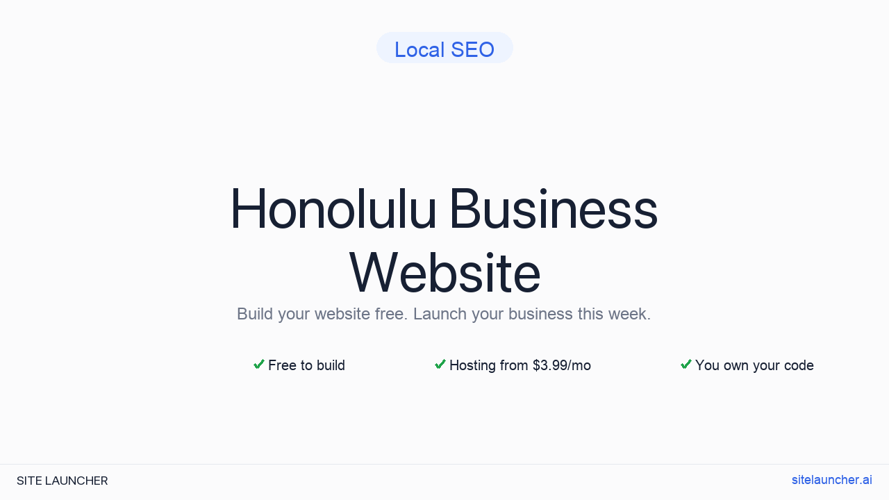 How to Build a Website for Your Honolulu Business (Free and Fast)