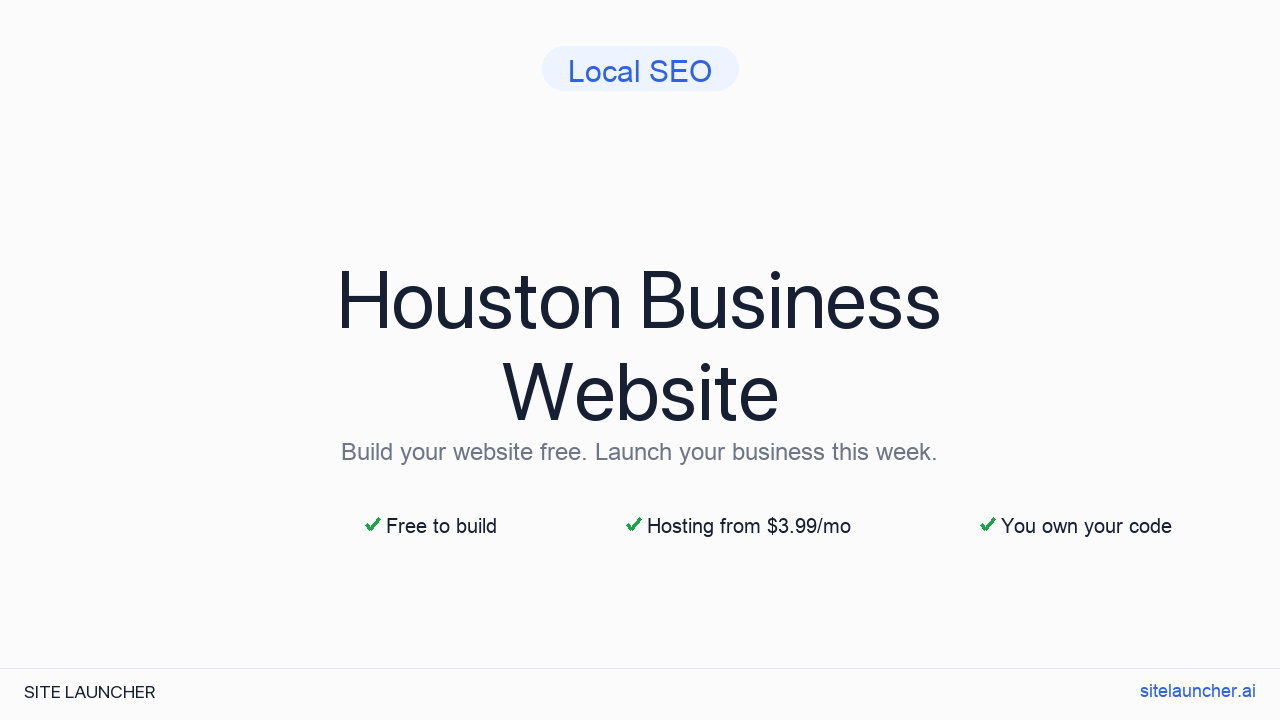 How to Build a Website for Your Houston Business (Free and Fast)