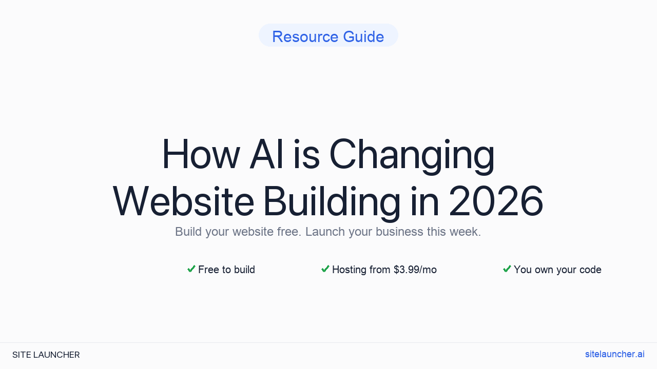 How AI is Changing Website Building in 2026