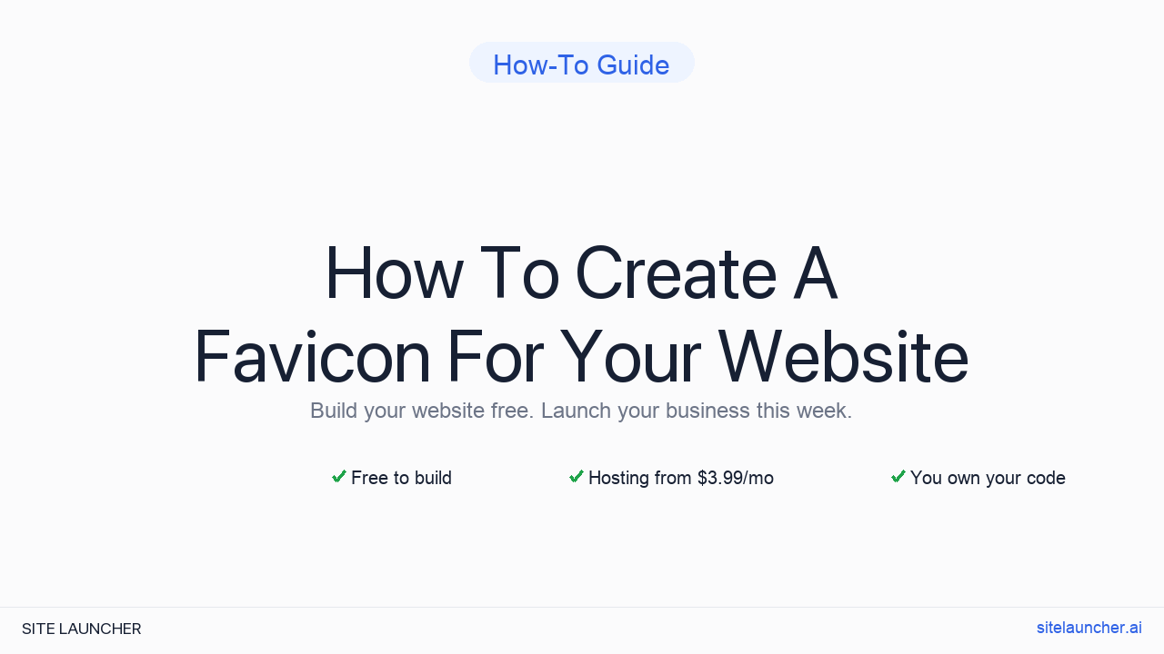 How To Create A Favicon For Your Website