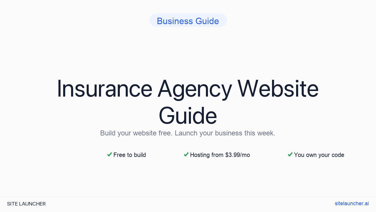 How to Build a Website for Your Insurance Agency (Free, Fast, and Professional)