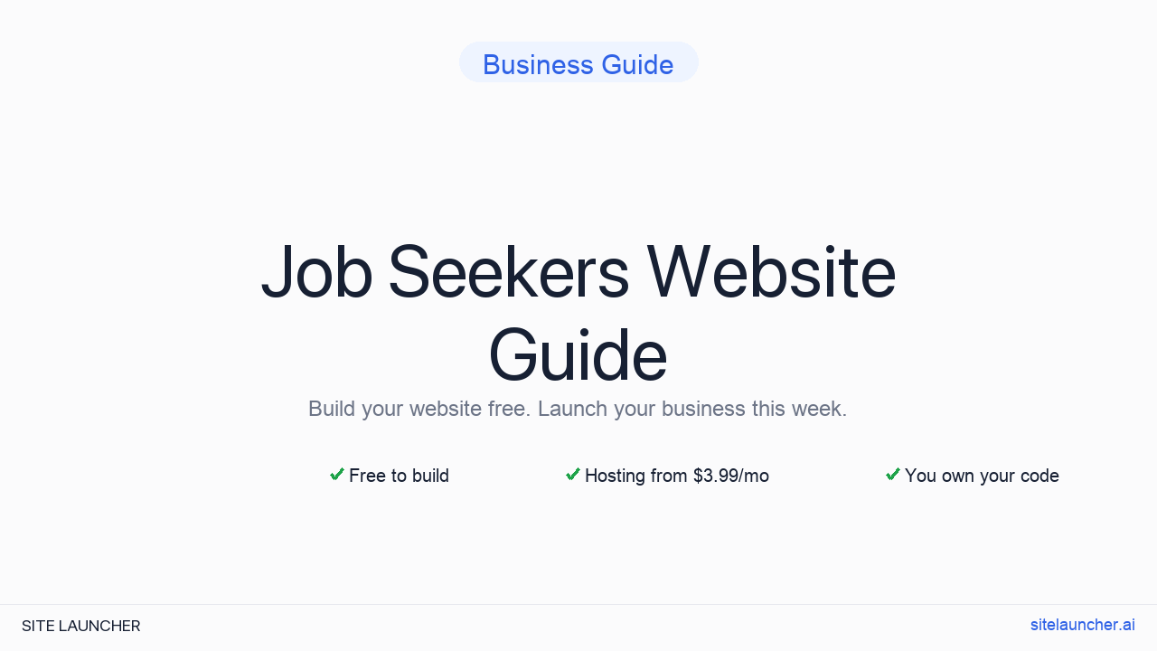 Website For Job Seekers