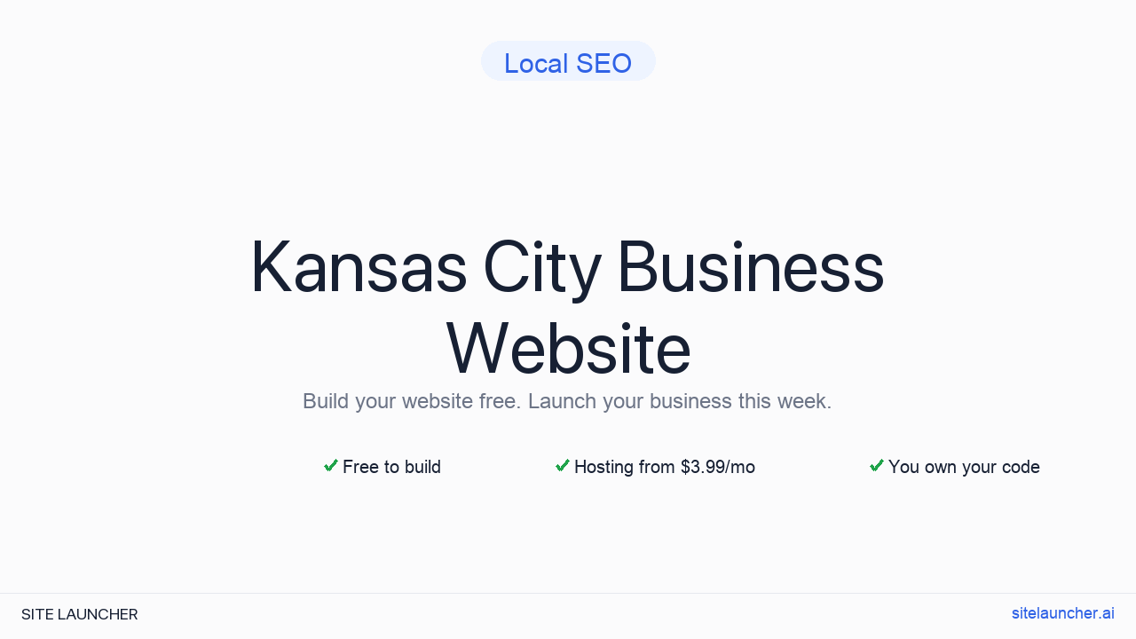 How to Build a Website for Your Kansas City Business (Free and Fast)
