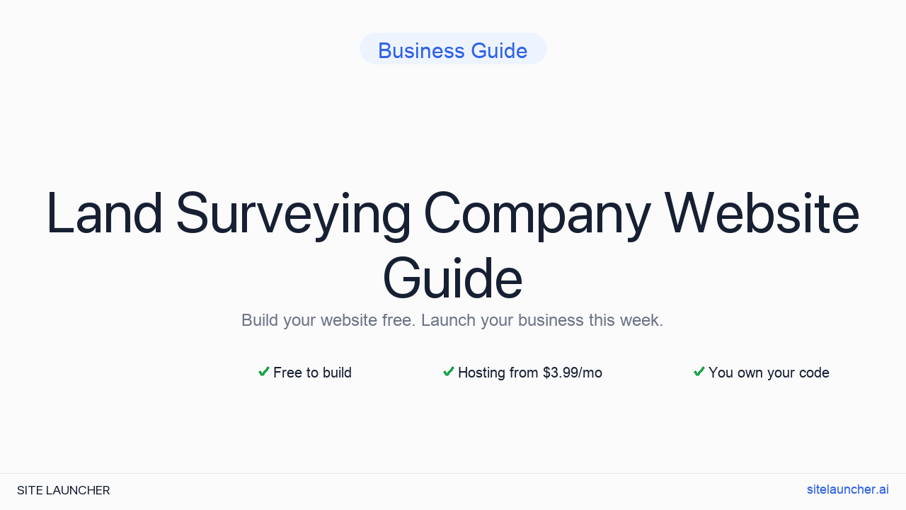 How to Build a Website for Your Land Surveying Company (Free, Fast, and Professional)