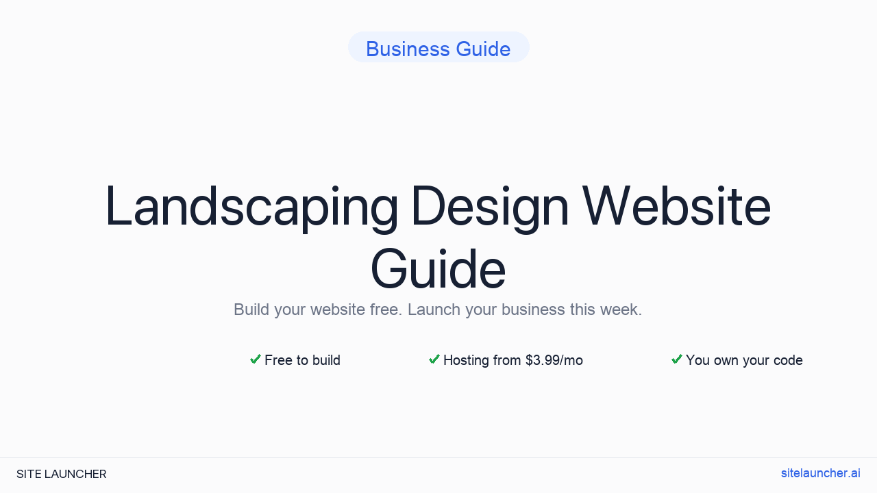 How to Build a Website for Your Landscaping Design (Free, Fast, and Professional)