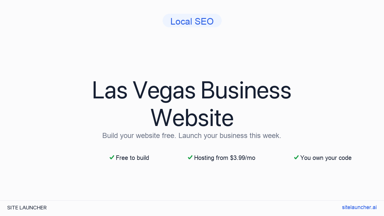 How to Build a Website for Your Las Vegas Business (Free and Fast)