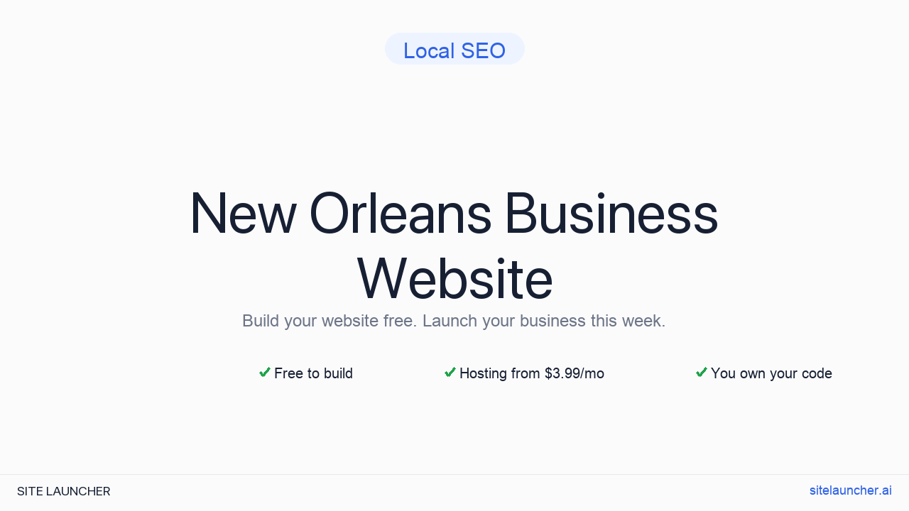 How to Build a Website for Your New Orleans Business (Free and Fast)