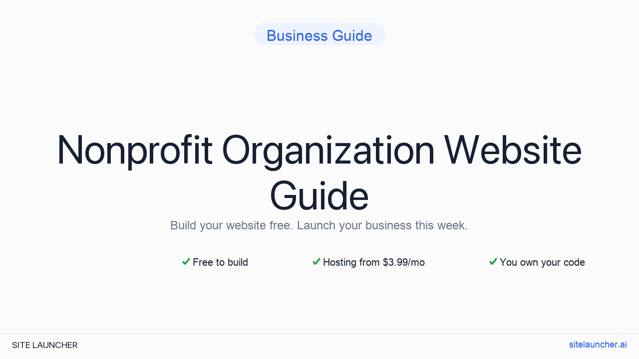 How to Build a Website for Your Nonprofit Organization (Free, Fast, and Professional)