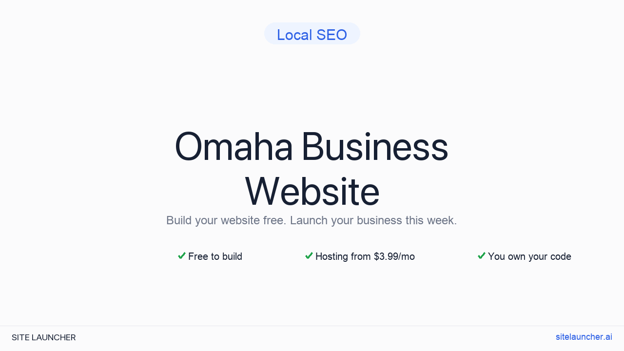 How to Build a Website for Your Omaha Business (Free and Fast)