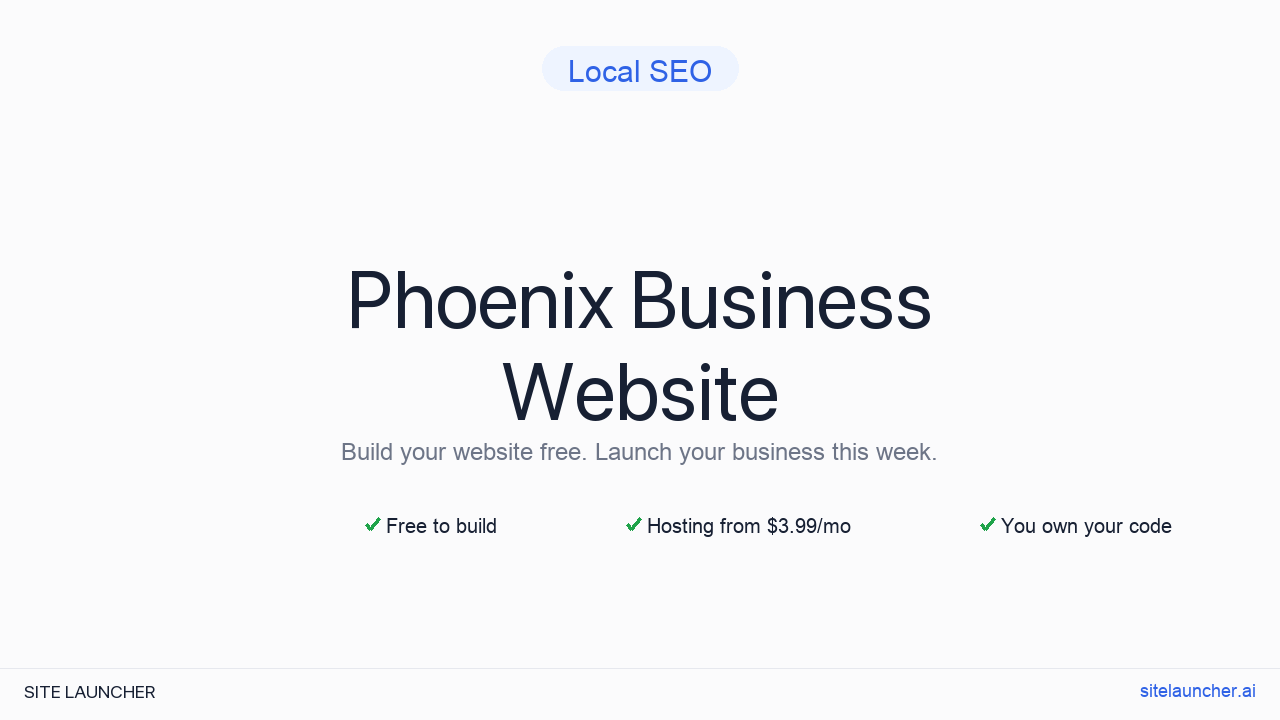 How to Build a Website for Your Phoenix Business (Free and Fast)