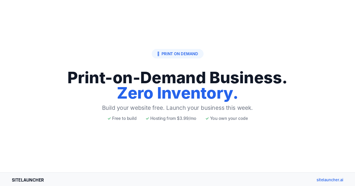 How to Start a Print-on-Demand Business With Zero Inventory