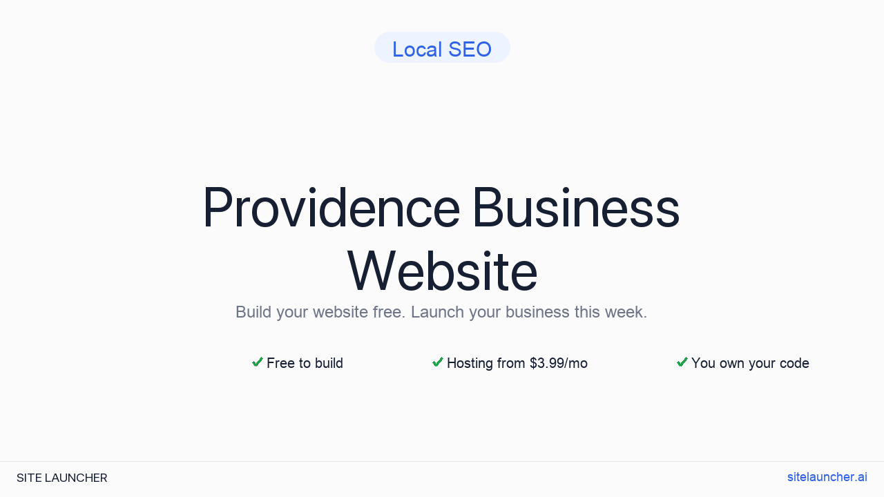 How to Build a Website for Your Providence Business (Free and Fast)