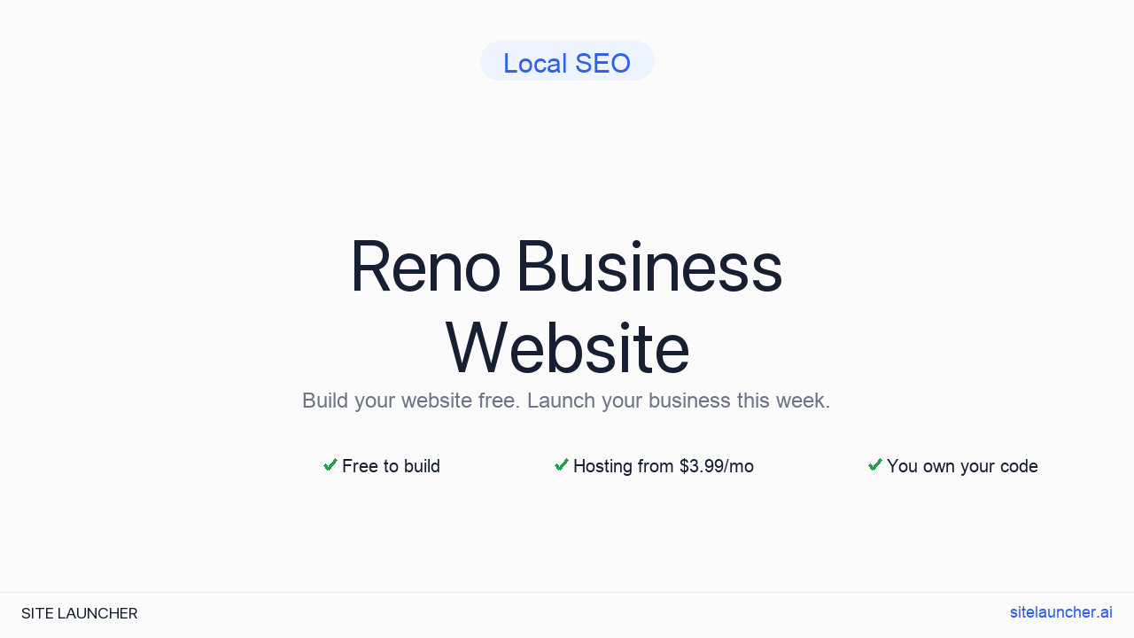 How to Build a Website for Your Reno Business (Free and Fast)