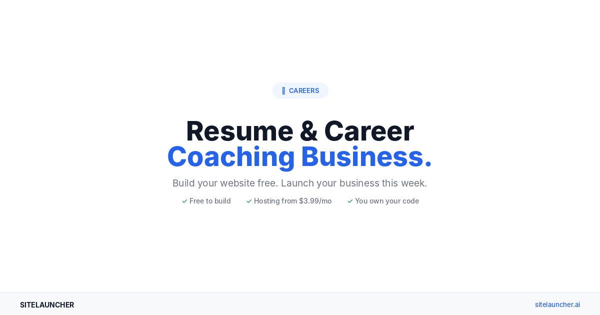 How to Start a Resume and Career Coaching Business This Week