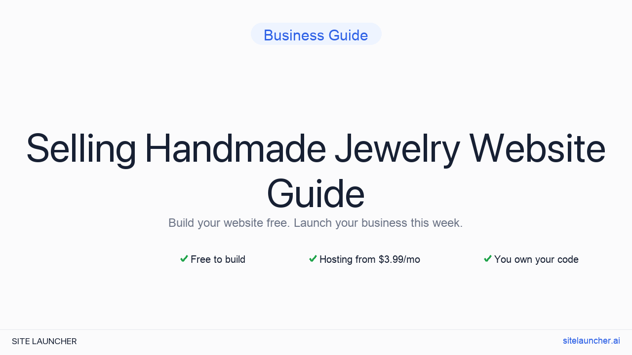Best Website For Selling Handmade Jewelry