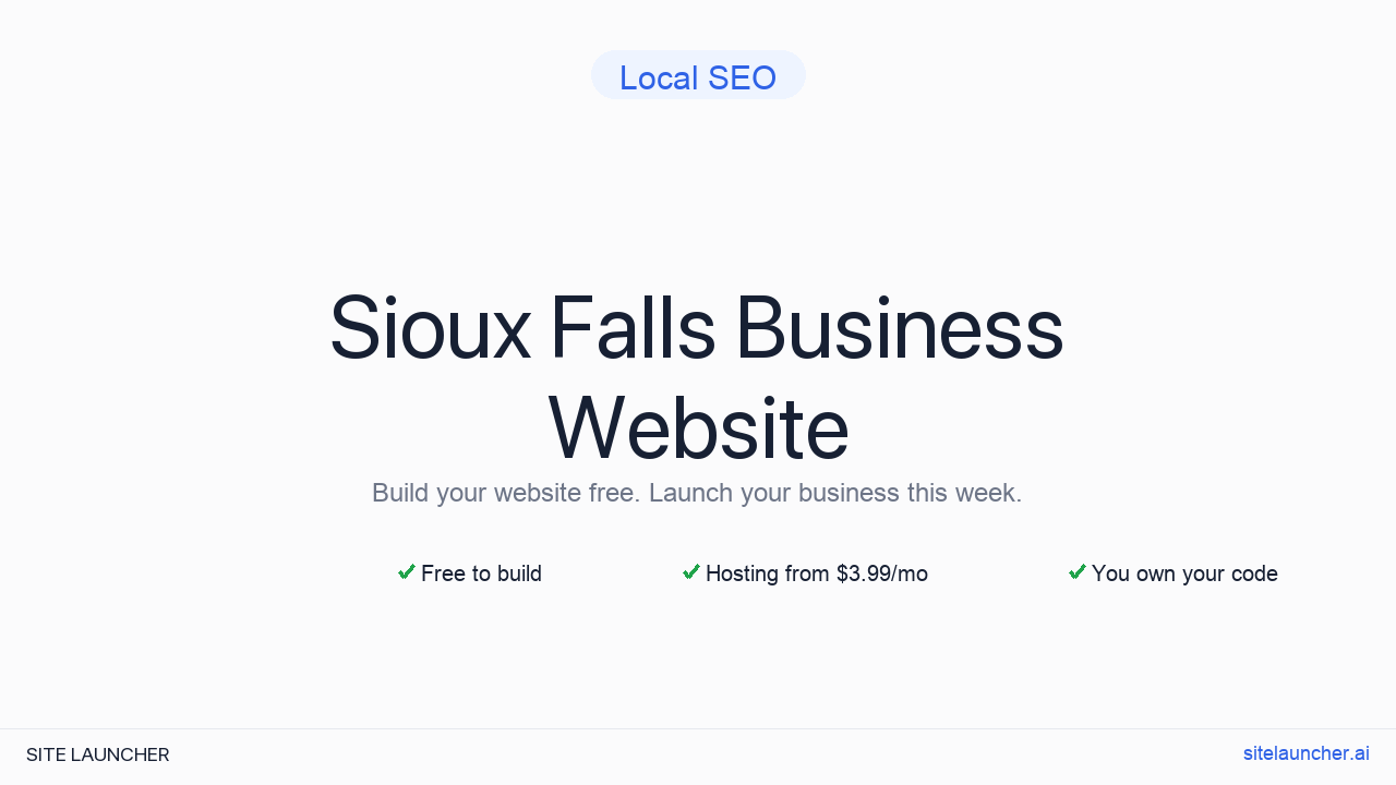 How to Build a Website for Your Sioux Falls Business (Free and Fast)