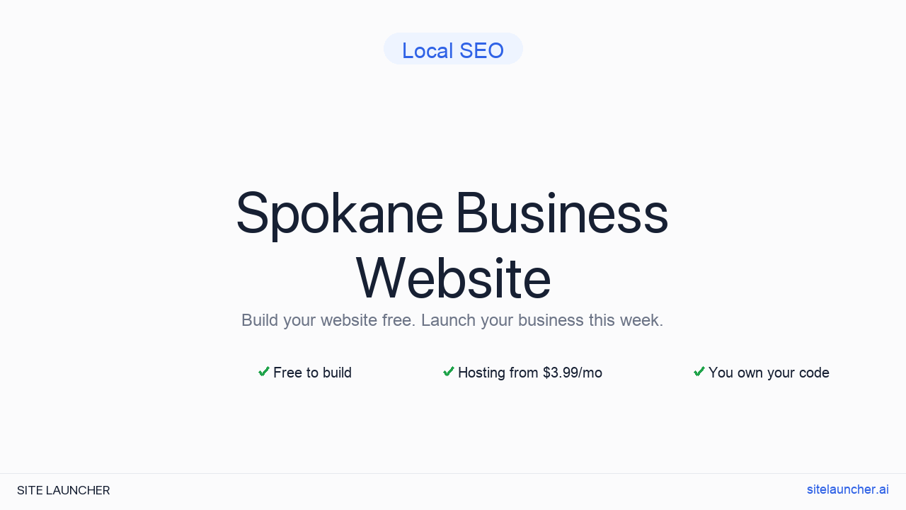 How to Build a Website for Your Spokane Business (Free and Fast)