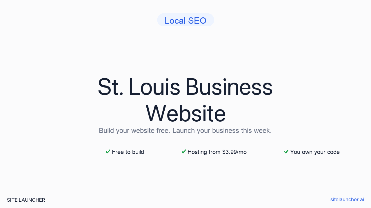 How to Build a Website for Your St. Louis Business (Free and Fast)