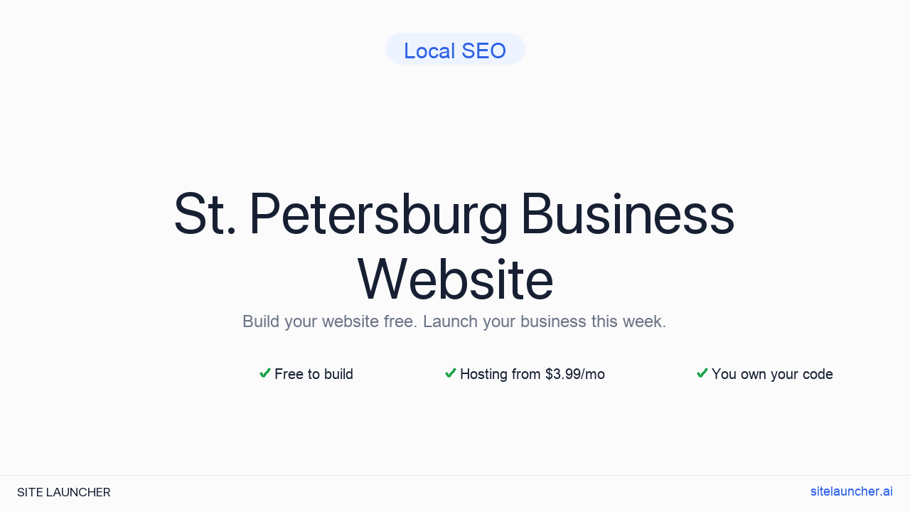 How to Build a Website for Your St. Petersburg Business (Free and Fast)
