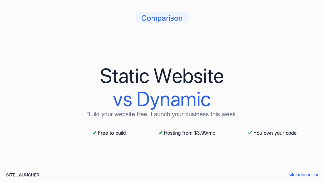 Static Website vs Dynamic
